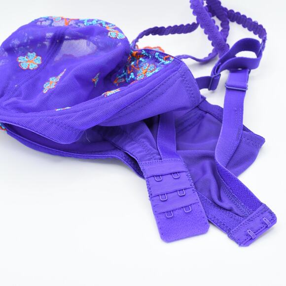 Panache Ariza Balconnet Bra Purple Blue Orange 32F - Picture 3 of 5